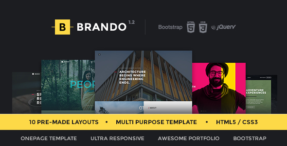Brando Responsive & Multipurpose OnePage Template