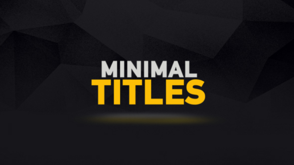 Minimal Titles Animations