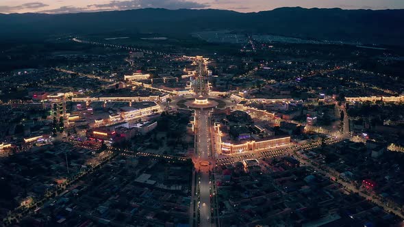 Night view of Turks Bagua City