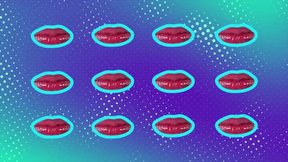 Minimal Motion Design Art Lips Animation