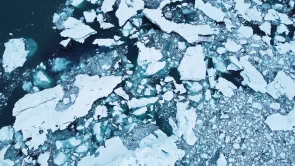 Arctic Nature Landscape in Unesco World Heritage Site World of Ice Drone Aerial Top View Video in