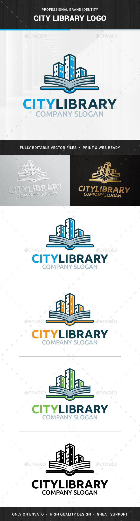 City Library Logo Template