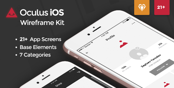 Zestaw Ofrus iOS Wireframe UI