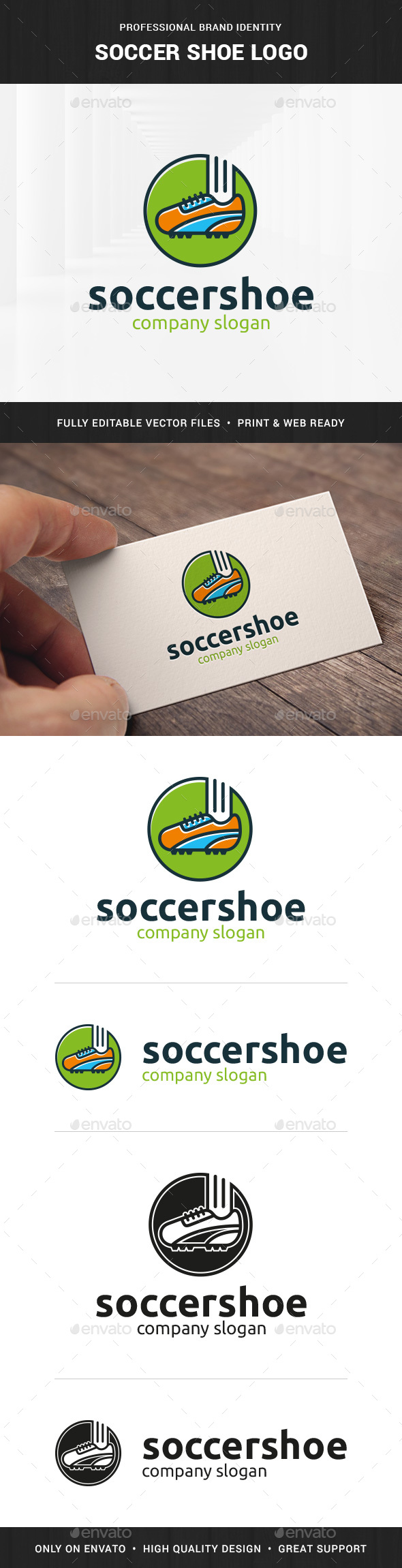 Soccer Shoe Logo Template