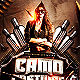 Camo Costume Party PSD Flyer Template - GraphicRiver Item for Sale