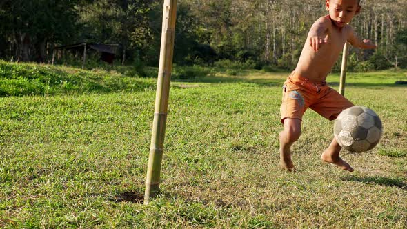 Rural Goalkeeper Save A Goal