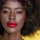 Black Woman with Red Lips Looking at Camera - VideoHive Item for Sale