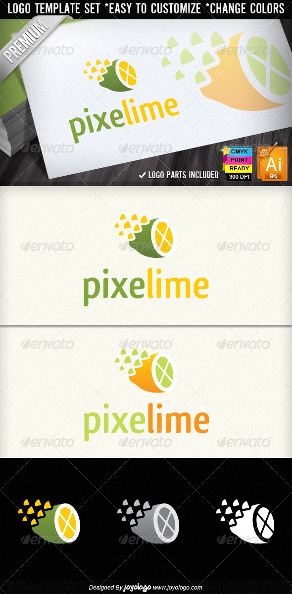 Pixel Lime Creative Stuido Lemon Logo Designs