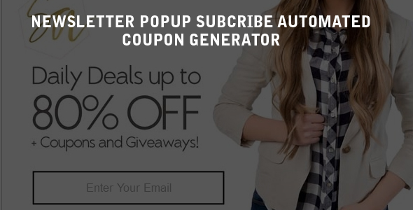 Mailchimp Newsletter Subscribe Popup and Coupon Generator with Birthday Coupon Support