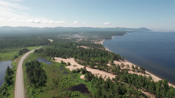 Summertime Imagery of Lake Baikal is a Rift Lake Located in Southern Siberia Russia Baikal Lake