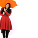 Woman Presents Title with Umbrella - VideoHive Item for Sale