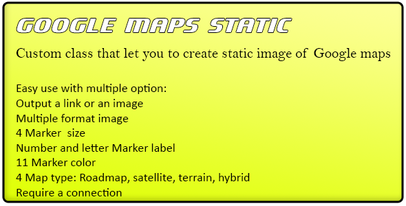 Google Maps Static Image Creator