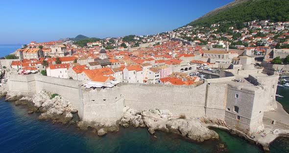 City Walls And Fort St. Ivan In Dubrovnik