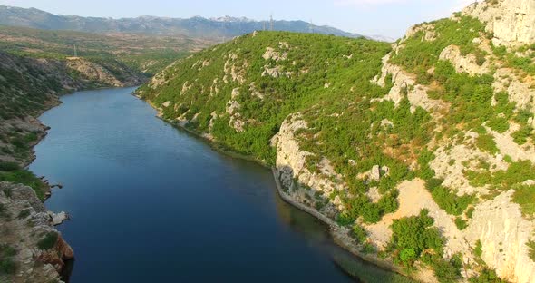 Aerial View Of Zrmanja River, Croatia 13