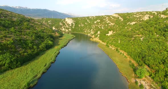 Aerial View Of Zrmanja River, Croatia 16