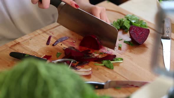 Close-Up Of Cutting Beetroot 1