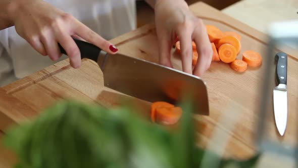 Close-Up Of Cutting Carrot 3