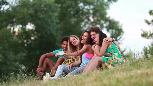 Group Of Friends Having A Great Time Taking Selfies 2