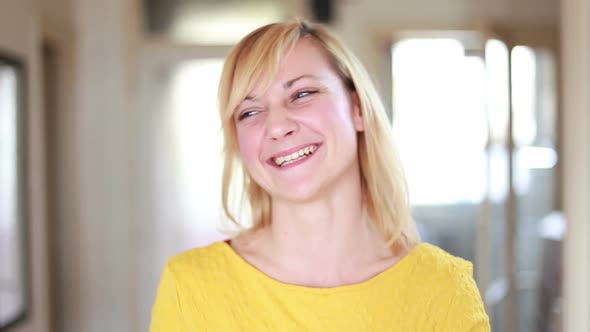 Happy Woman Drinking Smoothie With Straw 2