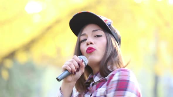 Beautiful Woman Singing 2