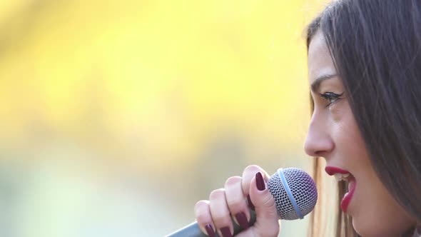 Beautiful Woman Singing 4