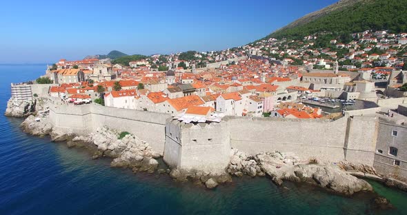 Aerial View Of City Walls In Dubrovnik 2