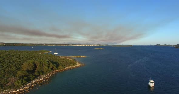 Aerial View Island Of Galesnjak, Lover's Island, Croatia 5