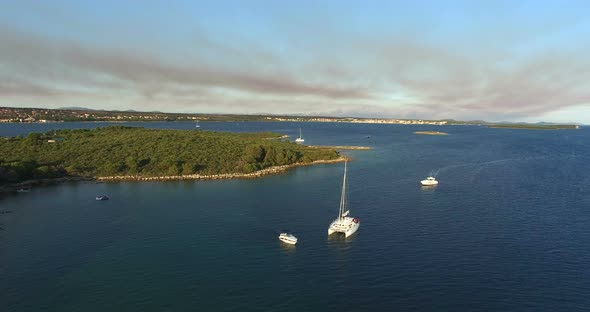 Aerial View Island Of Galesnjak, Lover's Island, Croatia 6