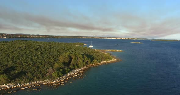 Aerial View Island Of Galesnjak, Lover's Island, Croatia 8