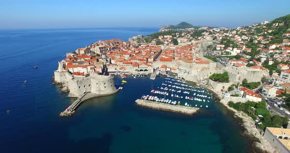 Aerial View Of Old Town Harbour In Dubrovnik 7