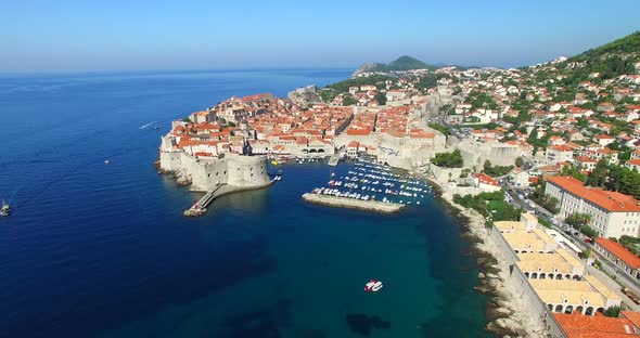 Aerial View Of Old Town Harbour In Dubrovnik 9