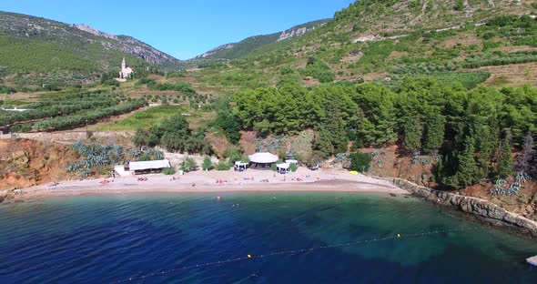 Aerial View Of Bay At Komiza On Island Of Vis, Croatia 3