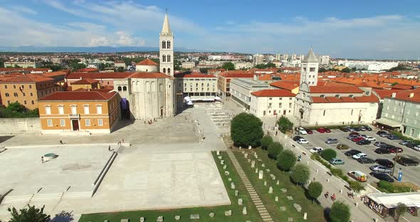 Aerial View Of Old Town Of Zadar, Croatia 7