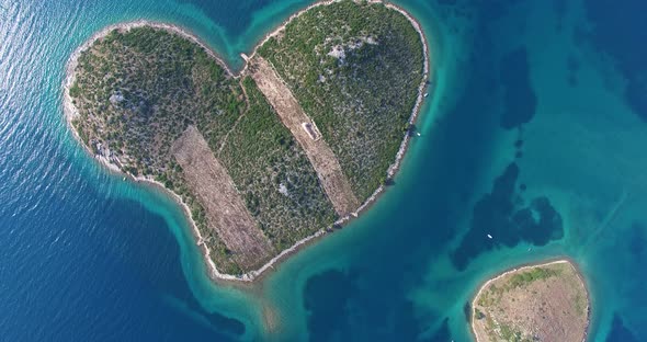 Aerial View Of Beautiful Island Of Galesnjak, Croatia 2