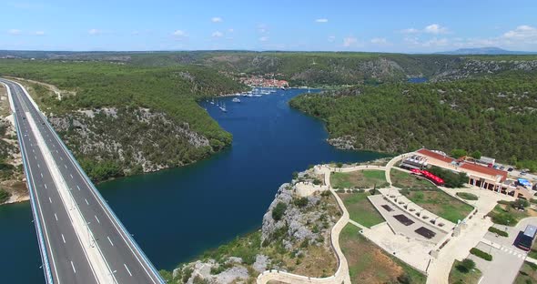 Aerial View Of Skradin, Croatia 1