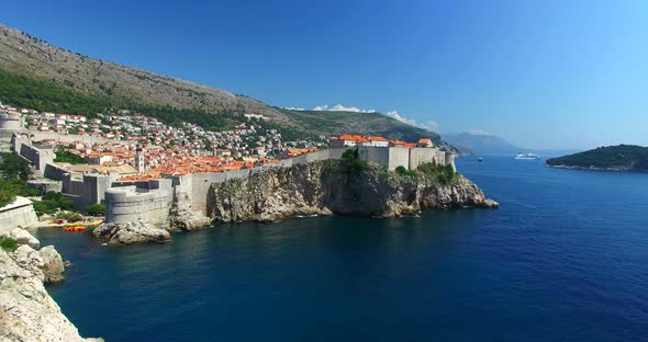 Aerial View Of Beautiful Old Town Of Dubrovnik 3