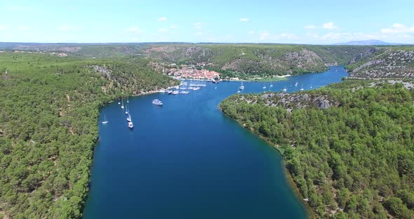 Aerial View Of Skradin, Croatia 5