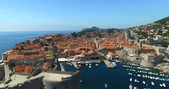 Aerial View Of Beautiful Old Town Of Dubrovnik 9