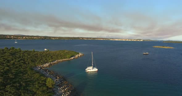 Aerial View Of Small Island Of Galesnjak In Croatia 2