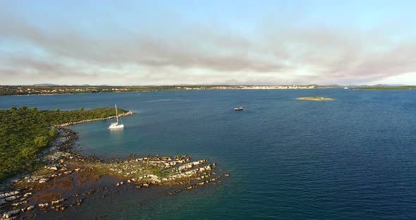 Aerial View Of Small Island Of Galesnjak In Croatia 4