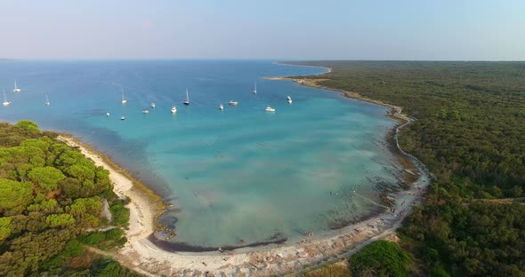 Aerial View Of Beautiful Slatinica Beach At Olib Island, Croatia 3