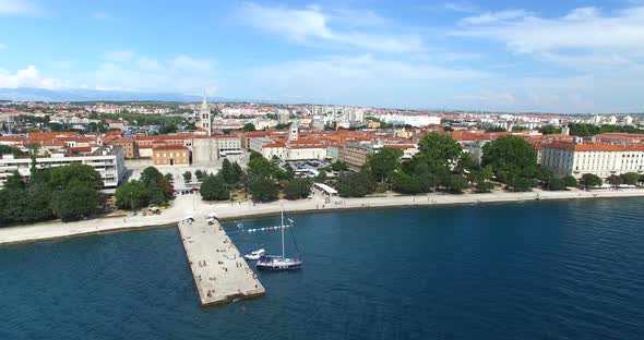 Aerial View Of Historic Old Town Of Zadar, Croatia 1