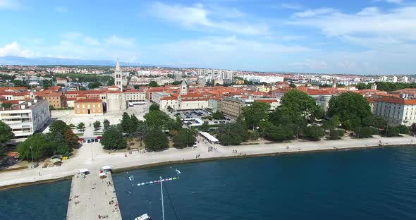 Aerial View Of Historic Old Town Of Zadar, Croatia 2