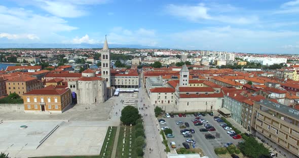 Aerial View Of Historic Old Town Of Zadar, Croatia 3