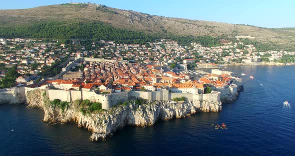 Aerial View Of Historic Walled City Of Dubrovnik 10