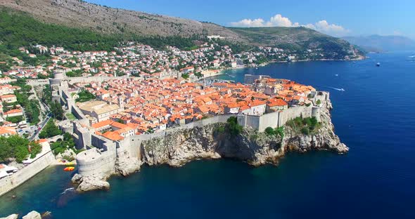 Aerial View Of Historic Walled City Of Dubrovnik 3 alt