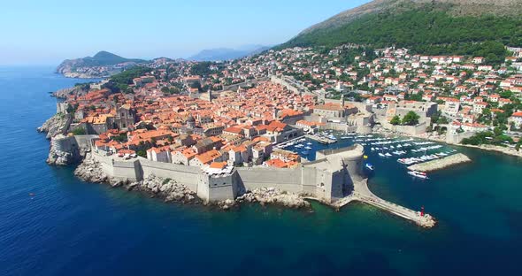 Aerial View Of Historic Walled City Of Dubrovnik 5