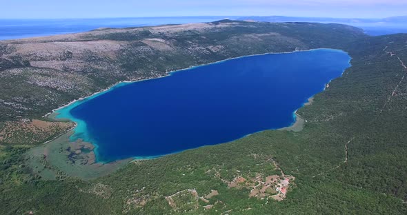 Aerial View Of Beautiful Vrana Lake, Croatia 1