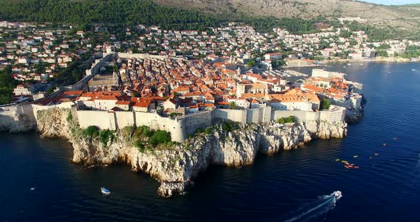 Aerial View Of Historic Walled City Of Dubrovnik 9 alt