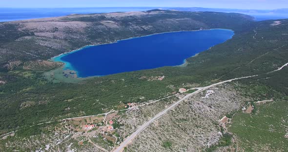 Aerial View Of Beautiful Vrana Lake, Croatia 5